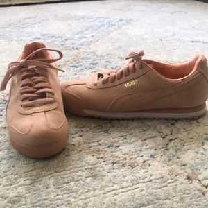 Roma Puma Dusty Coral Sneakers Size 8 Team Gold